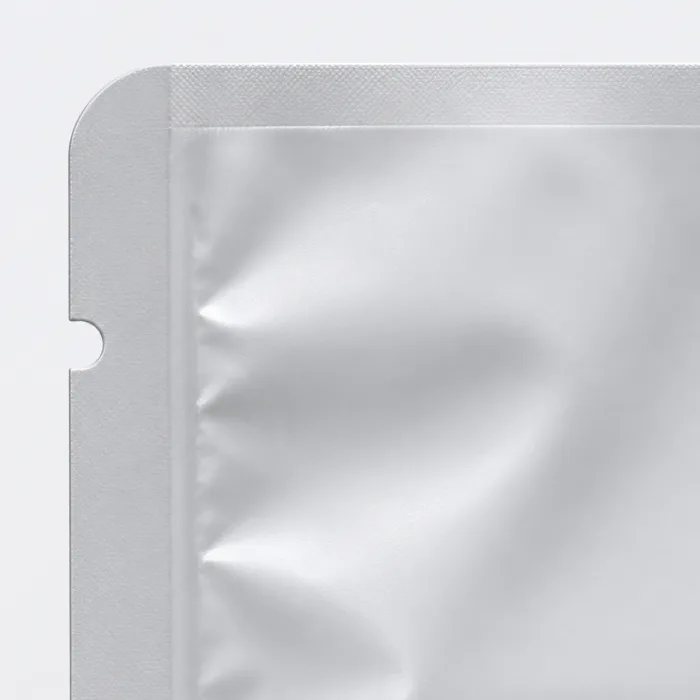 The resealable zipper across the top of a pouch