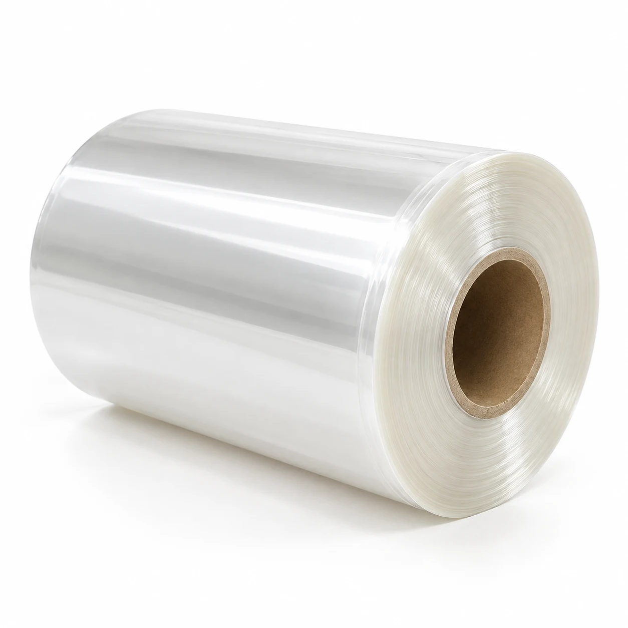 Roll of CPP film seen from the end, showing the wound edge