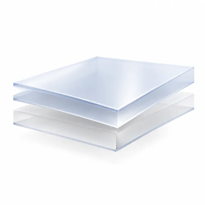 Two polyethylene layers held apart to show an all-PE mono-material recyclable structure